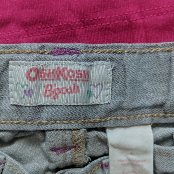 Girl size 6 Gap pink top and gray jeans - Picture 3 of 9